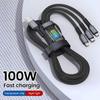 3-в-1 USB 100 Вт 6 А Кабель Быстрой Зарядки Автомобильный USB на Type-C Micro LIGHTNING Кабель Для 16 15 14 13 Samsung Huawei