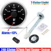 ZMFJH 2"52mm Fuel Level Gauge with Flashing Alarm 0-190ohm 240-33ohm 0-90ohm Fuel Sensor Car Boat Oil Tank Meter 7 Color Light