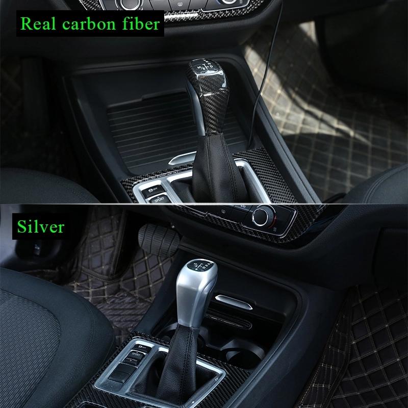 For BMW 1Series 2 Series X1 F46 F48 F52 2015- Carbon Fiber Color ABS Gear Shift Knob Head Cover Trim Car