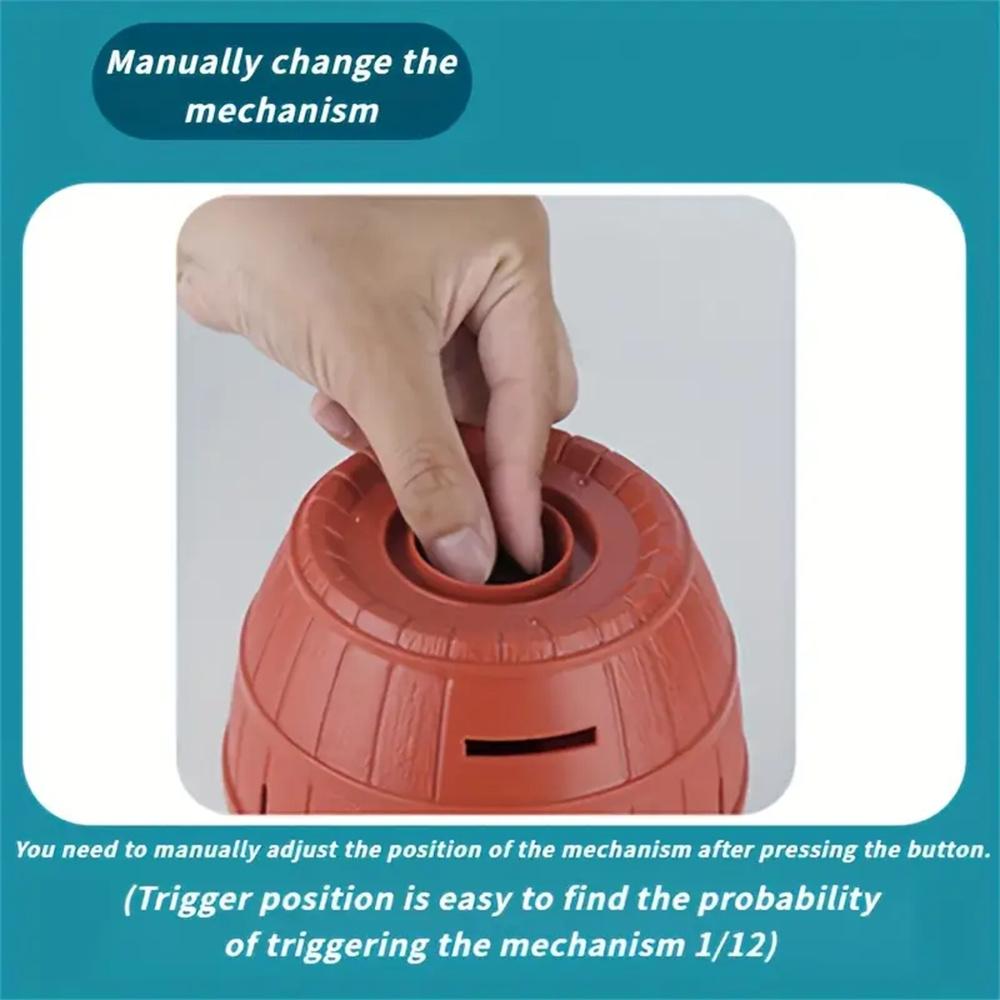 Игра «Пиратская бочка» Интерактивная всплывающая пиратская игрушка ведро с мечами Головоломка Экшн-игра для семьи и детей Настольное развлечение