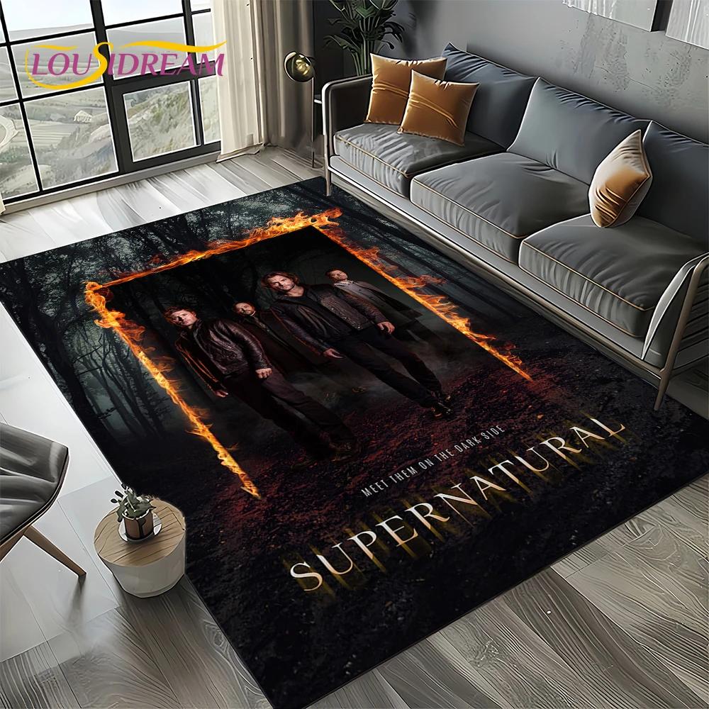 3D SPN Сверхъестественное Знак Дин Сэм Ковер Коврик для Гостиной Спальни Дома Декорация Дивана, Коврик для Игровой Зоны Детей Нескользящий Напольный Коврик