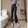 Harajuku OL Office Summer High Waist Summer Women's Wide Leg Capris Flare Pants for Women Baggy Suit Pants Woman Trousers