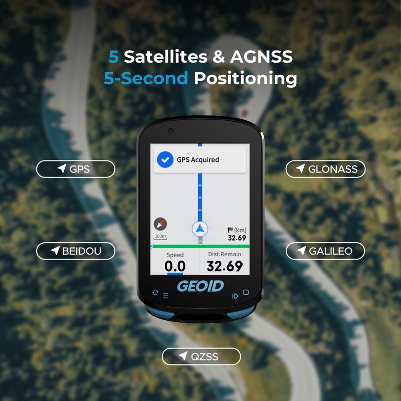 GEOID GPS Велокомпьютер Умная Навигация Цветной Экран Одометр Беспроводной ANT+ WIFI Велосипедный Спидометр