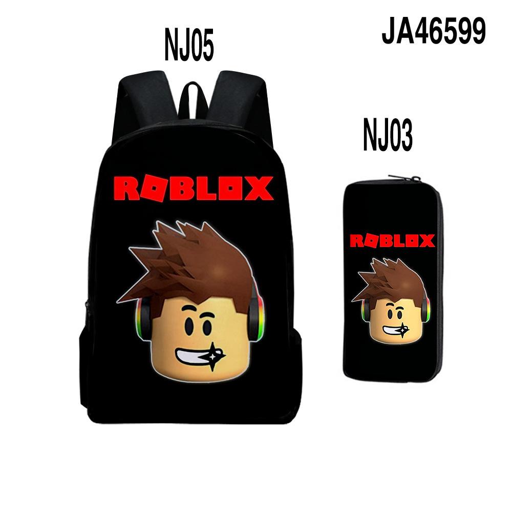 Двухсекционный набор Roblox, Школьная сумка для начальной и средней школы, Детский рюкзак, Рюкзак с мультяшным персонажем.