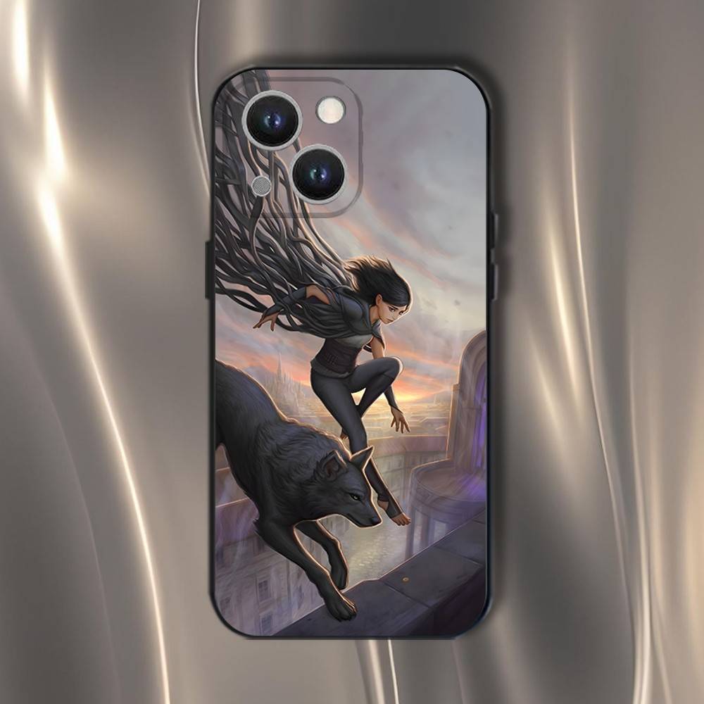 Чехол для телефона Mistborn Trilogy Vin для iPhone 16,15,14,13,12,11,Pro,XS,Max,XR,Plus,E,SE4,Mini Черный Мягкий Чехол