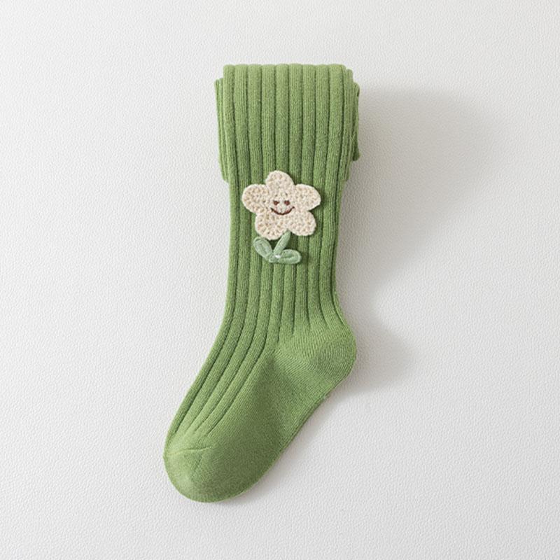 Детские колготки, носки с цветочным декором для девочек, детские чулки, леггинсы