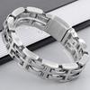 Men's Double Row Link Chain Bracelet for Men Polished 316L Stainless Steel Massive Style Male Jewelry Accessory 21MM 23CM Long