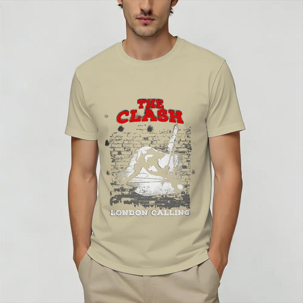 Новинка Винтаж Футболка The Clash для Унисекс Круглый Вырез Хлопковые Футболки Короткий Рукав Летняя Одежда