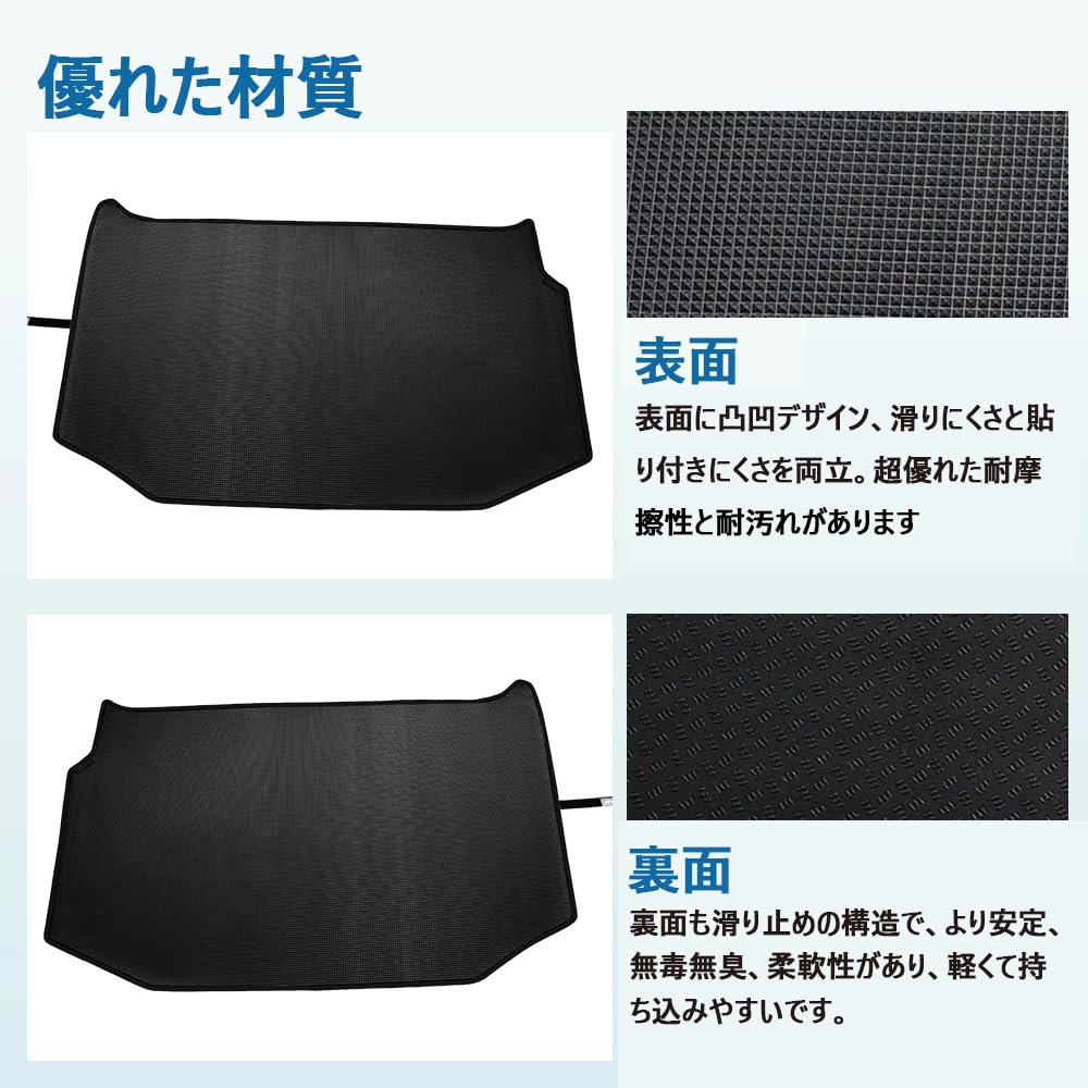 Luggage Mat for Jimny JB64W Jimny Sierra JB74W Trunk 2D Trunk PVC Room Car Luggage Interior Custom Black Wear-ResistantBLUESEATEC Mat,