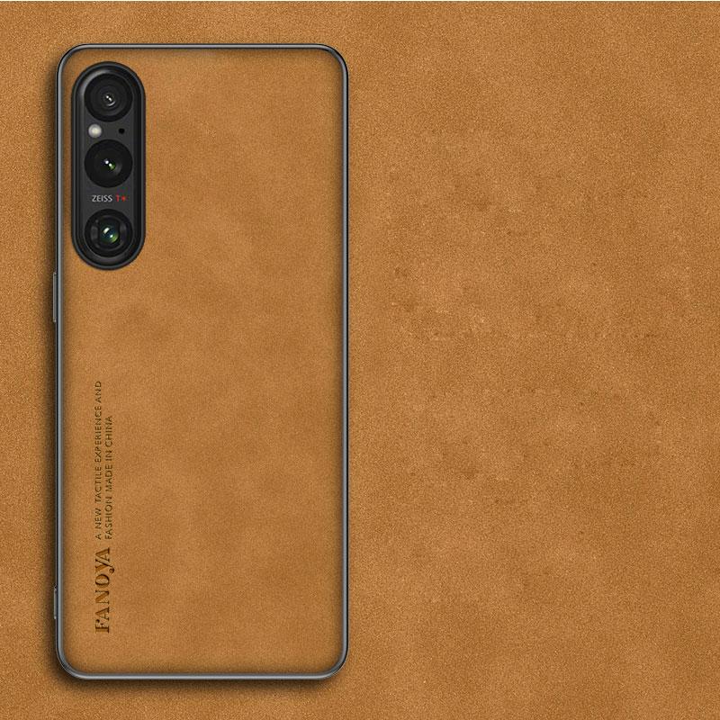 Для Sony Xperia 1 V 10 V Чехол-подставка с магнитным кольцом из овчины для телефона Для Xperia 1 V 10 V Защита камеры Задняя крышка