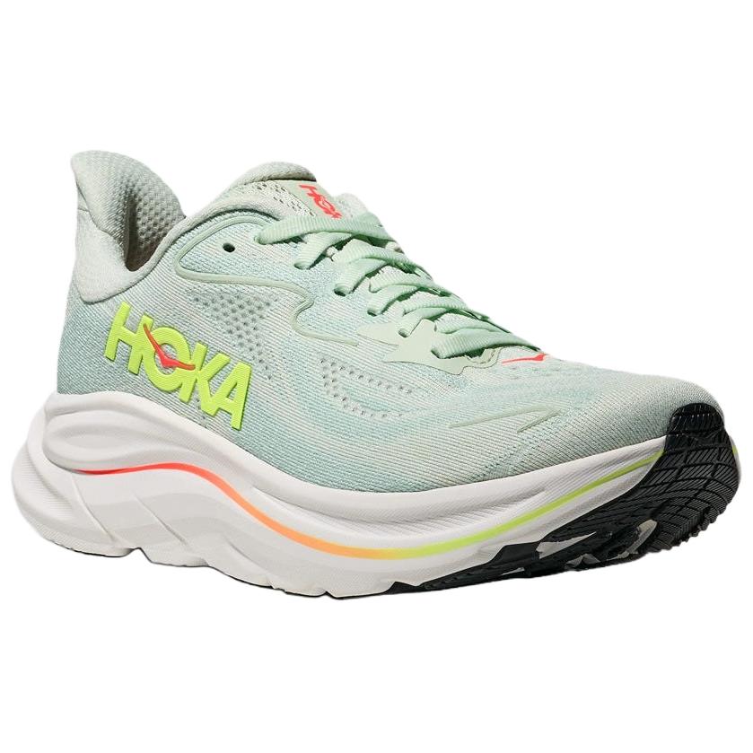 HOKA One One Clifton 10 Удобные Прочные Дышащие Беговые Кроссовки Женская кроссовка Аква-Зеленый 1162031-SLSSN