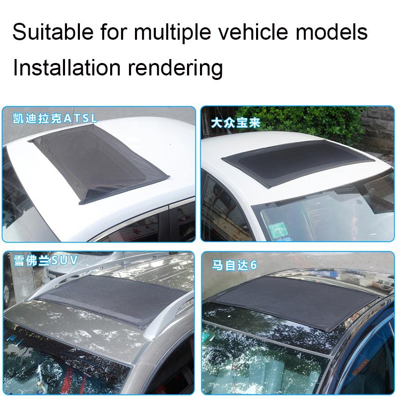 Magnetic Car Sunroof Sunshade Window Mesh Auto Top Mosquito Net Cover Interior Insulation Sunscreen Cloth