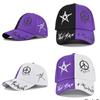 Бейсболка Шляпа Белый Черный Фиолетовый Граффити Принт Весна Лето Осень Панк Хип-хоп Рок Регулируемый Унисекс Мужской Женский Уличный Повседневный Хлопок Снэпбэк