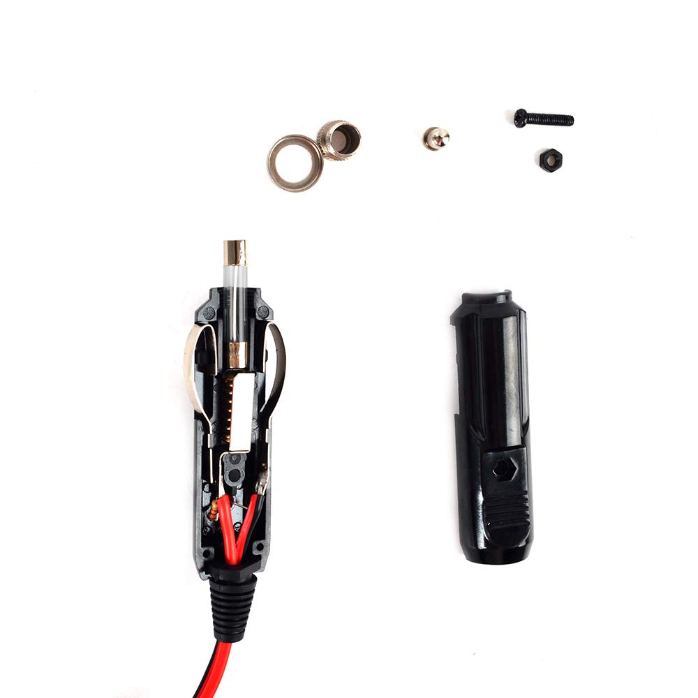DC12V Cigarette Lighter Power Cord Connector for Mobile Devices Compatible with T-type Icom, Yaesu, Etc.