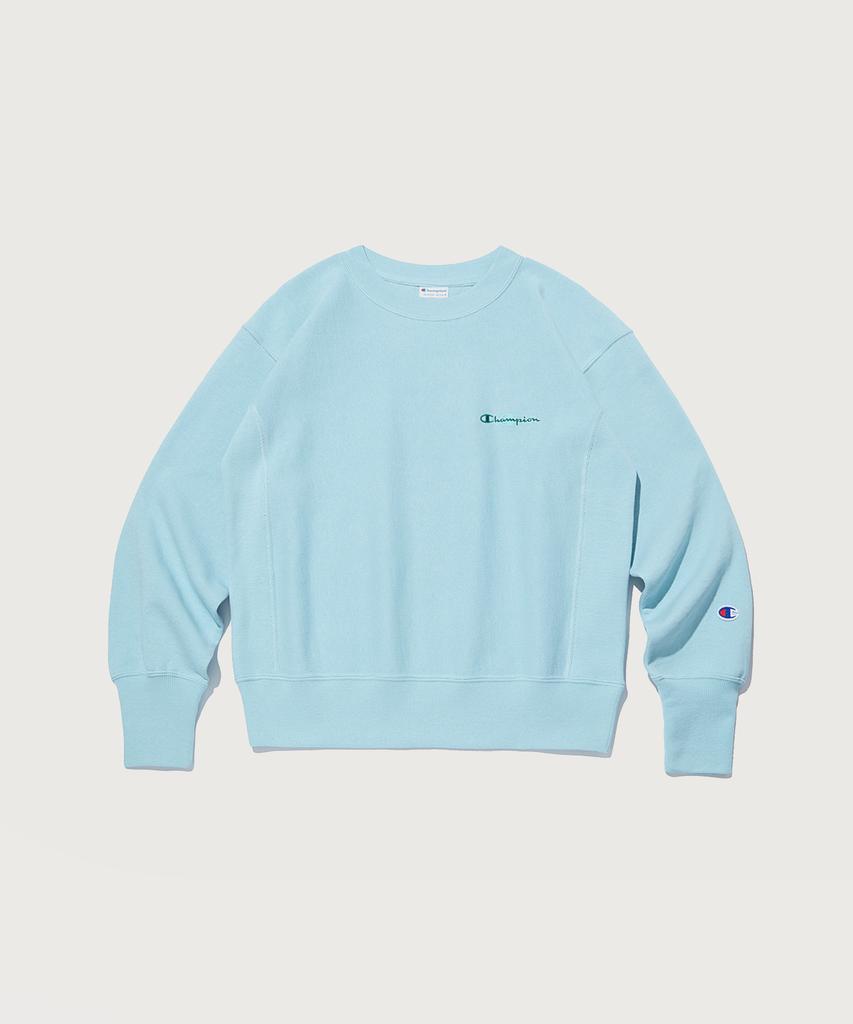 CHAMPION Women'S Reverse Weave French Terry Sweatshirt Light Blue