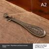 Chinese Style Pipa Shape Incense Stick Holder Metal Incense Burner Tray for Traditional Festival Home Decoration