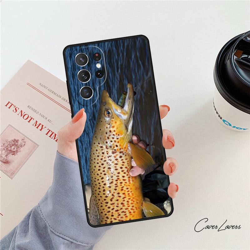 Чехол для телефона с изображением форели Для Samsung Galaxy S24 S25 S23 S22 Ultra Note 10 20 Plus S20 S21 FE