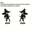 Car Decoration Witch Acrylic Halloween Pendant Cartoon Motif Vehicle Interior