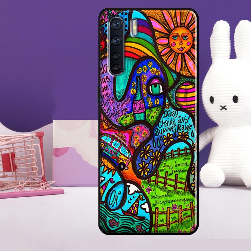 Hippy Hippie Psychedelic Art Case For Oppo A60 A80 A40 A77 A57 A17 A74 A54 A94 A78 A98 A18 A38 A58 A96 A76 A16 A15 A5 Pro