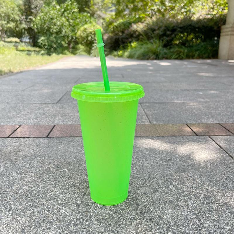 Чашка с трубочкой, кружки с крышкой, пластиковый стакан, матовая бутылка для кофе, чашка из ПП-пластика с трубочкой