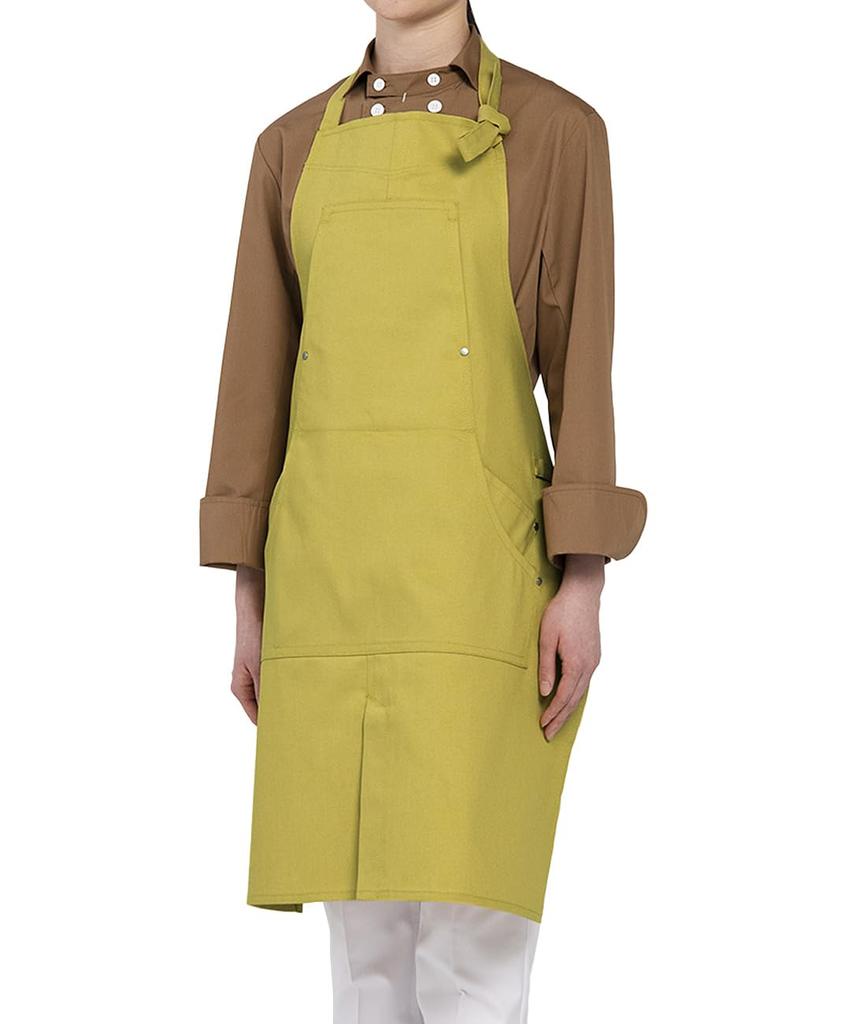 Seven Uniform CT2352-5 Yellow One-Size Chest Apron, Anti-Static, Stretch, Restaurant Use
