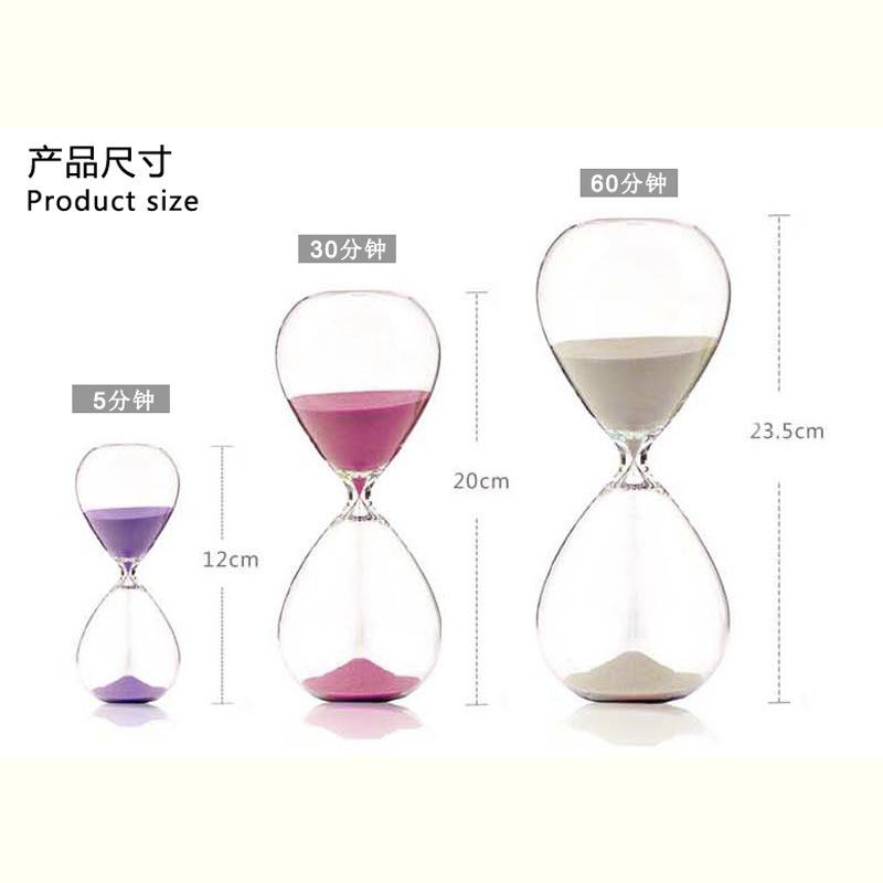 5/10/30/60 Minutes Time Hourglass Timer Home Decoration Glass Hourglass Ornaments Household Items Sand Timer Yellow Sand Timer