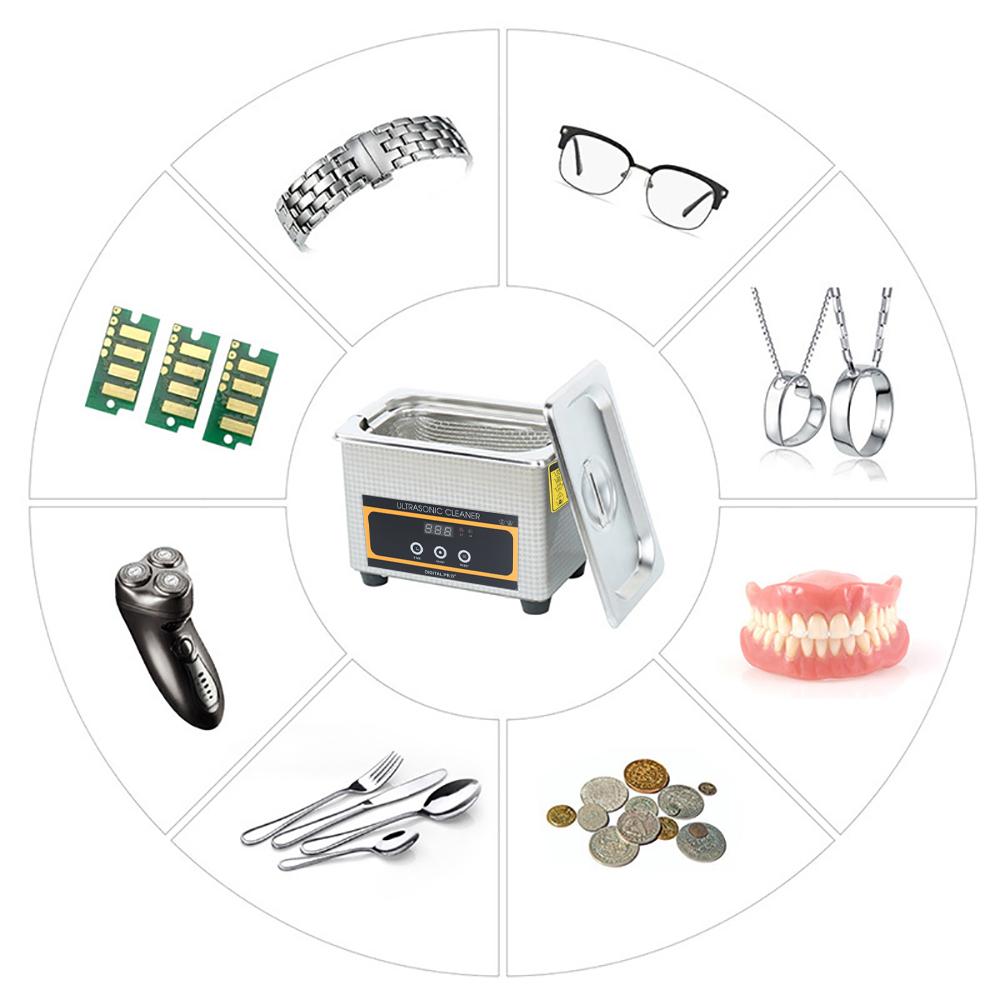 800 мл цифровой ультразвуковой очиститель Sonicator для ванны, дега для золотых и серебряных ювелирных изделий, очков, нефритового ожерелья, оксидов, ржавчины, масляной шайбы