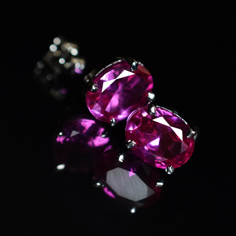 Natural Pink Ruby Earring 12.85 ct Oval Cut Gems Pair Gemstone Jewelry Gift