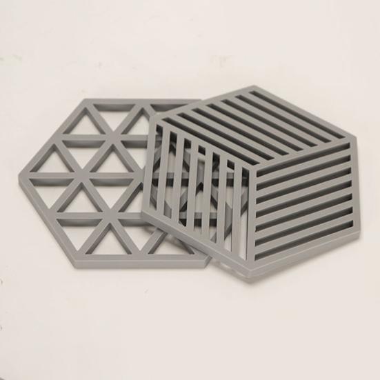 Силиконовая подставка-тривет Шестиугольная подставка Подставка под кастрюлю Термостойкая и нескользящая Настольные коврики Изолированные защитные накладки для рабочего стола для дома, бара, кафе