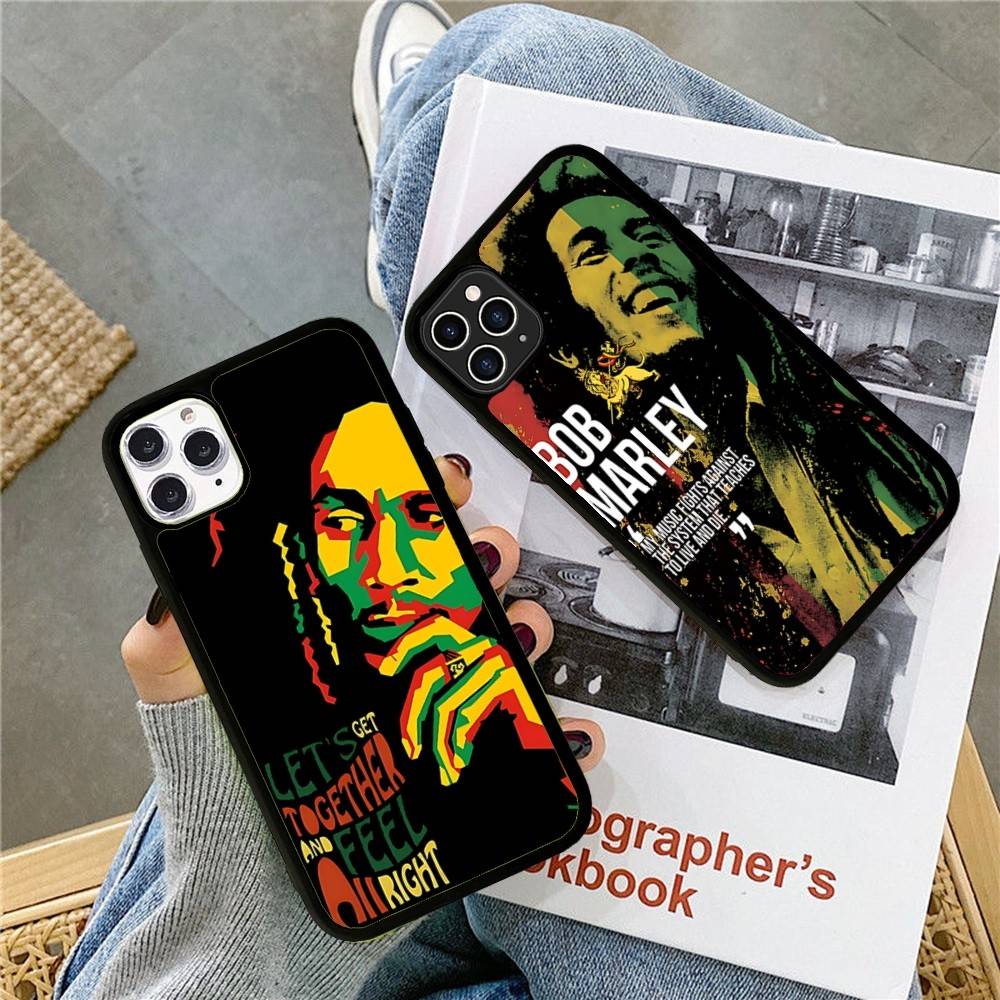 Singer B-Bob M-Marleys Phone Case For IPhone 16 Pro Max 15 14 Plus 14 13 12 11 17 PC+TPU Cases Back Cover