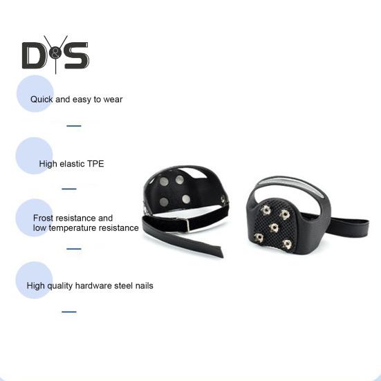 Кошки для льда и снега, шипы для сцепления, противоскользящие, 5-точечные, для ходьбы, бега, походов, зимних видов спорта на открытом воздухе