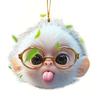 Monkey Car Hanging Pendants Acrylic 2D Car Charms for Backpack Keychain Cute Rearview Mirror Decoration Christmas Gift for Friends