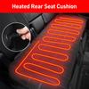 Автомобильный чехол для заднего сиденья с подогревом для 2-го ряда, подушка, подогрев, накладка 12 В, 24 В, универсальный зимний обогреватель, протектор, аксессуары