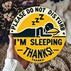 Винтажная жестяная табличка «Не беспокоить, я сплю» 8x8 дюймов, ретро-декор для стены спальни, дома, гаража, бара