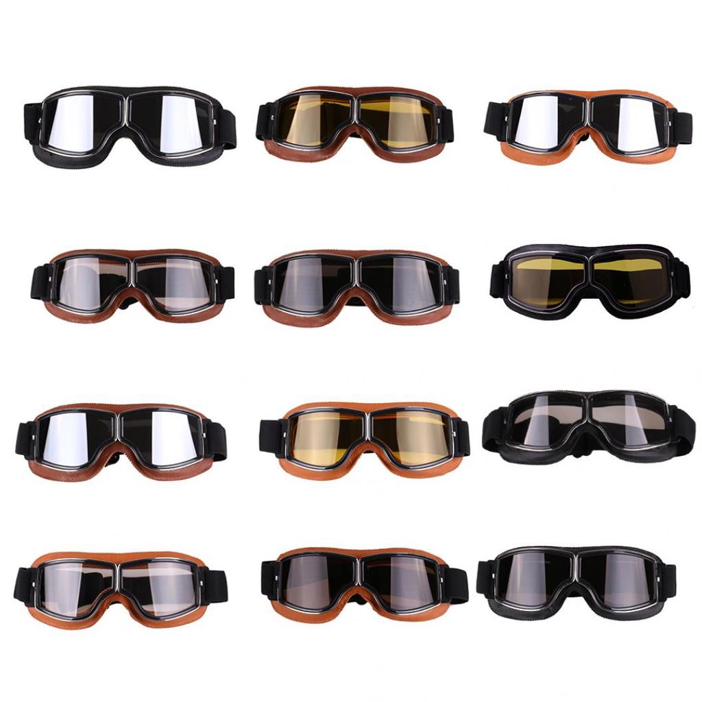 Unisex Vintage Motorcycle Motorbike Windproof Dustproof Pilot Goggles for Harley
