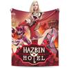 Мультяшное одеяло Hazbins Hotels, флисовое с принтом, портативное, ультрамягкое, для дома, путешествий, покрывала