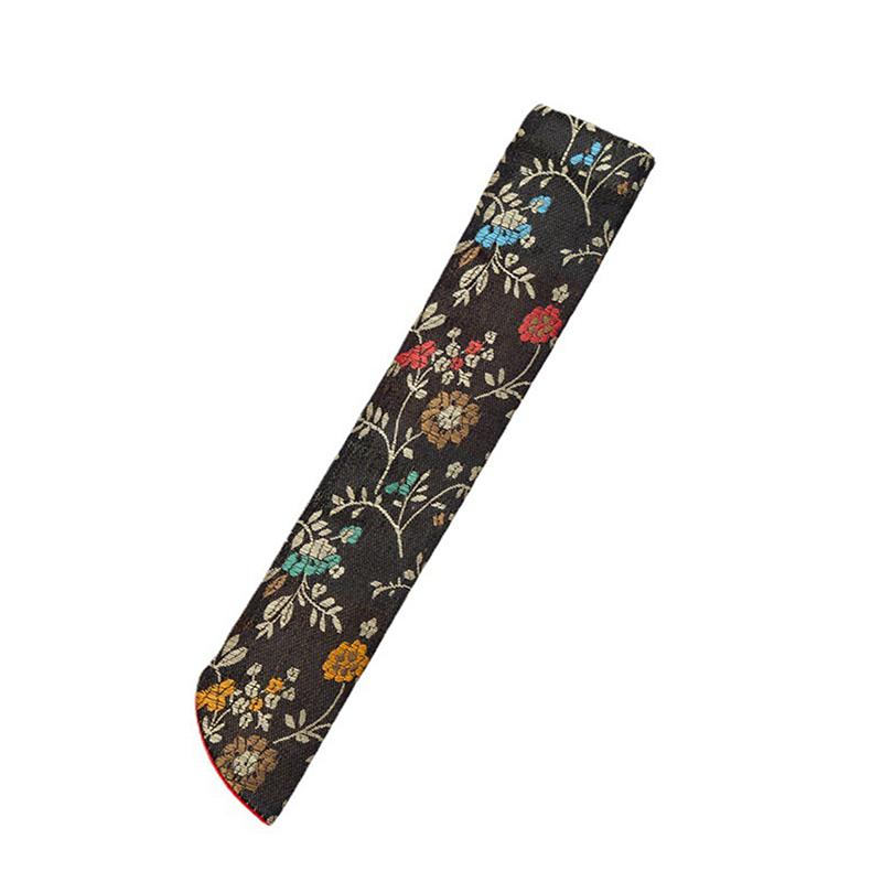 Новый чехол для ручного веера в китайском стиле, вышитые цветы, портативный складной чехол для веера, пылезащитный защитный чехол, украшение для дома