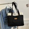 Canvas Bag, New Shoulder Bag, Fashionable and Simple, Contrasting Colors, Large-capacity Tote Bag, Bag.
