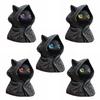 Hooded Cat Statue Resin Mysterious Black Cat Figurine Gothic Tabletop Mini Cat Sculpture Halloween Decoration Gift for Cat Lovers