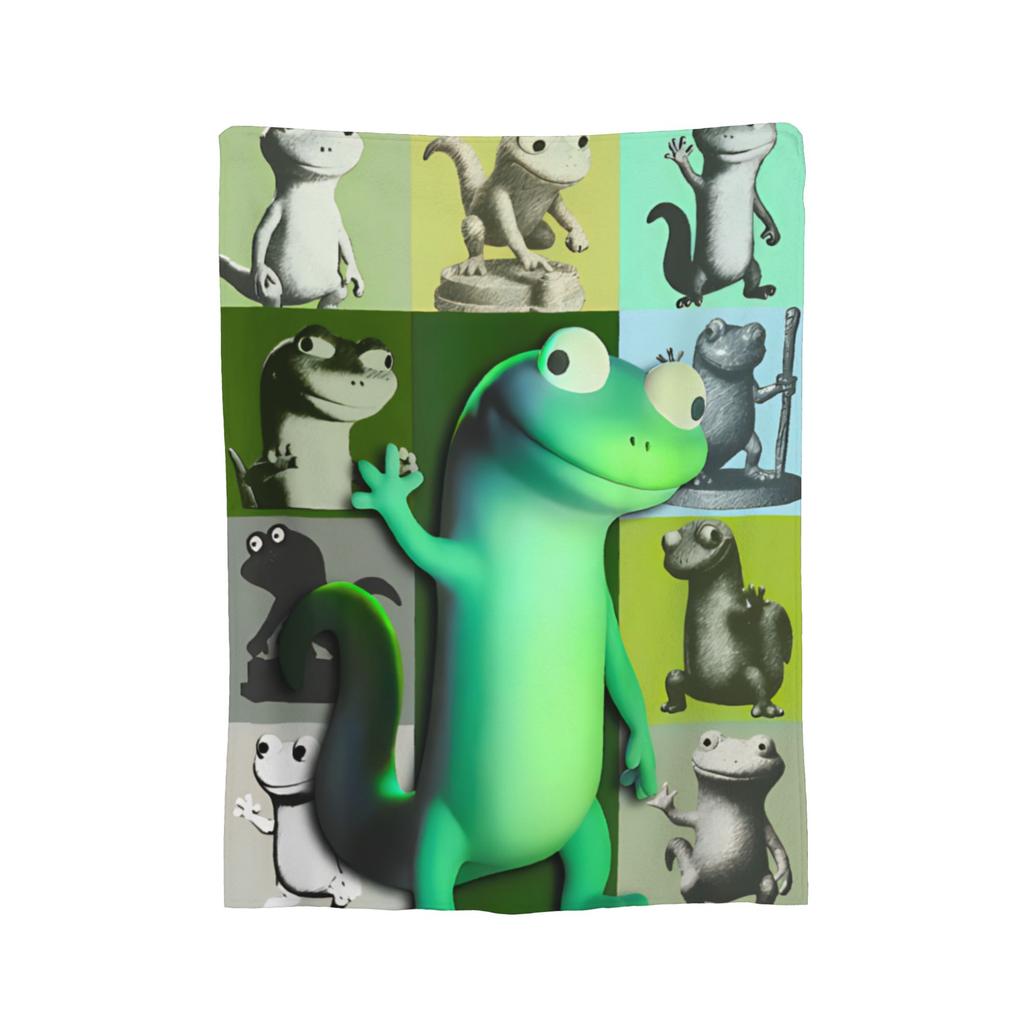 Hoppers Cute Tom Lizard  Retro  Blankets  Flannel Throw Blankets Bedroom Sofa Decoration Ultra-Soft Warm Bedsprea ,