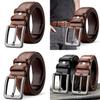 Old School Leather Belt For Men With Alloy Buckle For Casual And Formal Outfits