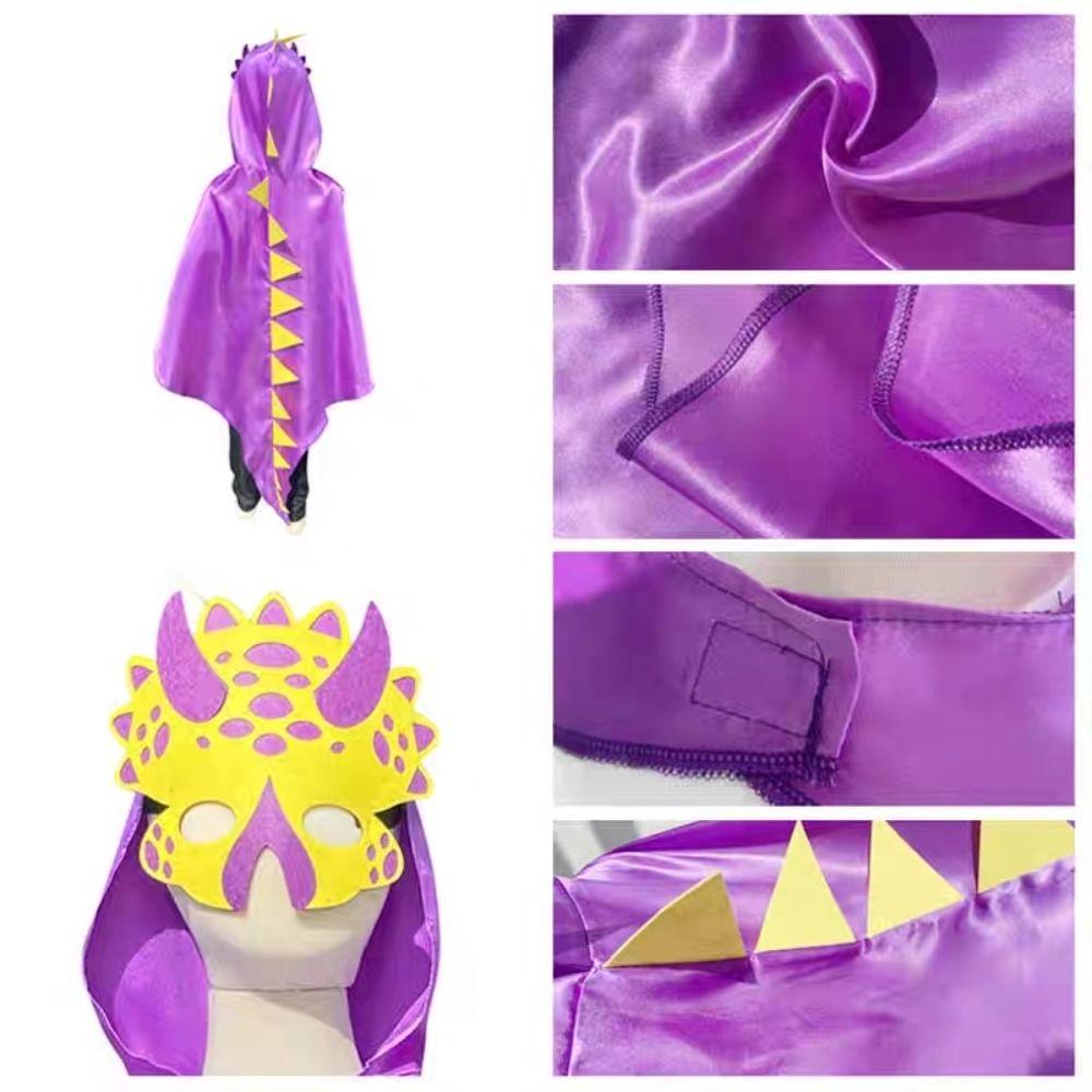 Mask Halloween Kids Costume Golves Dinosaur Costume Fancy Dragon Cloak  Party