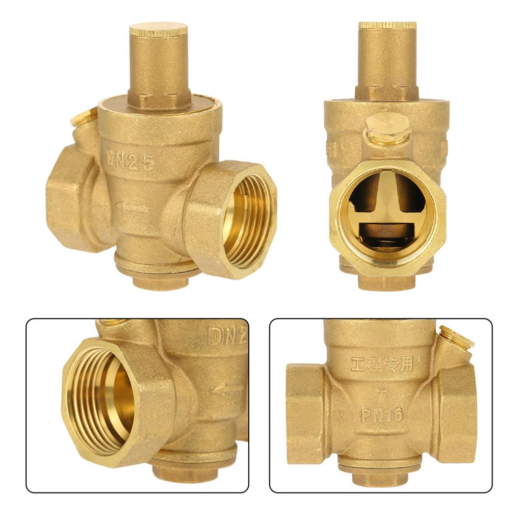1pc Brass Adjustable Water Pressure Reducing Regulator Valve Thread DN25 1