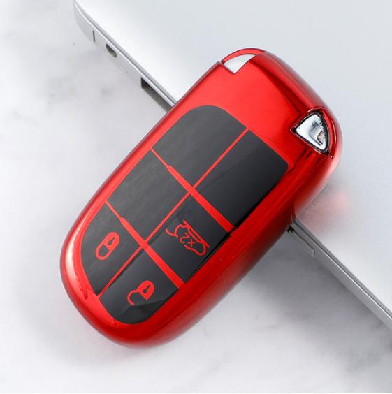 Автомобильный чехол для ключей с 5 кнопками, держатель для Jeep Renegade Compass Grand Cherokee для Chrysler 300C Wrangler Dodge Fiat, аксессуары