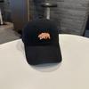 Fashion Hat American Vintage California Brown Bear Embroidered Baseball Cap Vintage Men's and Women's Wide-brimmed Face Small Peaked Cap