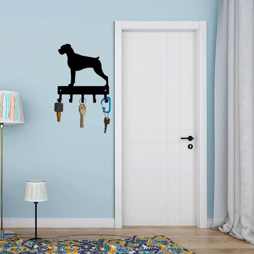 Dog Key Rack Hanger Metal Wall Art Hanger Metal Mounted Hook Pet Clothes Key Wall Rack Holder Hangers Bathroom Coat Hanger