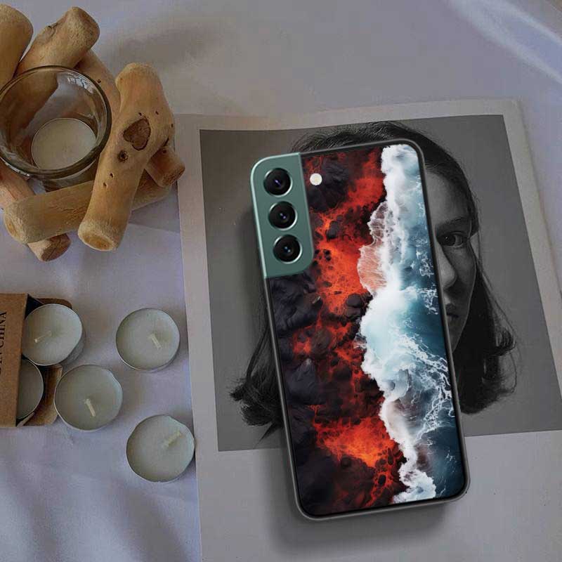 Чехол для телефона "Столкновение лавы и морской воды" для Samsung Galaxy S22 S25 Ultra S21 S10 Plus S26 Edge S20 S23 S24 FE Cover Si