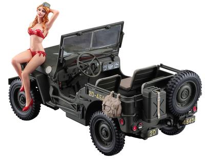 Hasegawa Car Model Series Ton 4x4 Truck Girls Фигурка Пластиковая модель SP449 1/24 1/4 с блондинкой (1 включено)