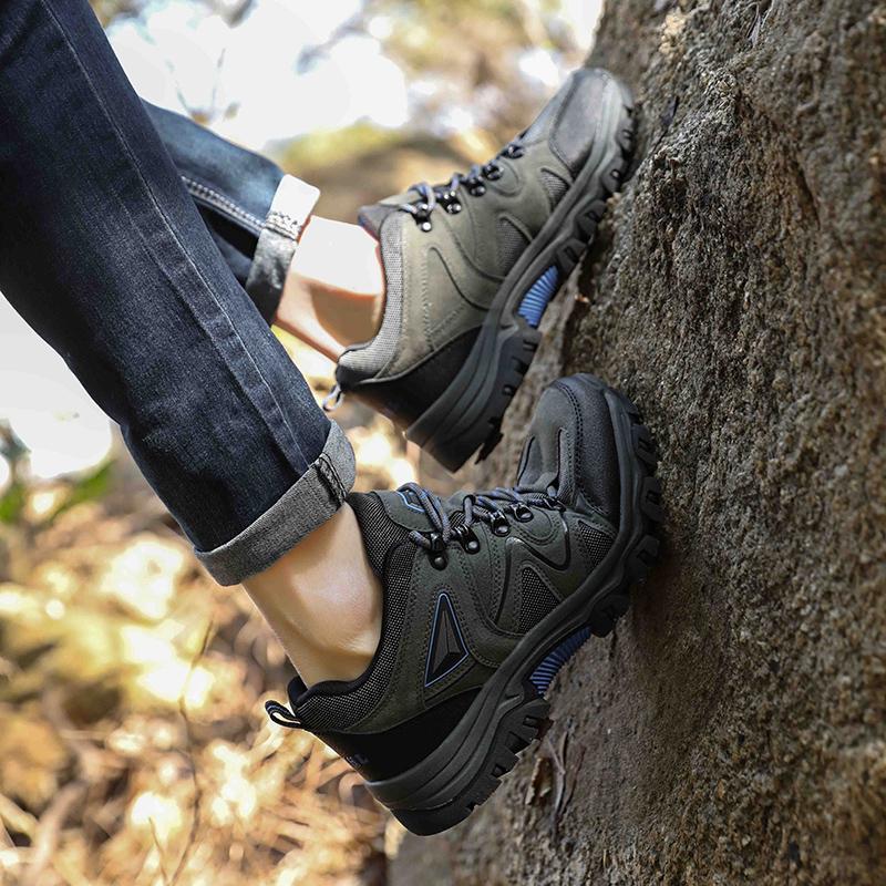 New Mens Hiking Shoes Breathable Lace Up Trekking Male  Light Cushioning Outdoor Climbing Tourism Sneakers for Men Trekking Shoe
