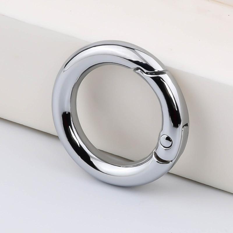 Набор из 10 пружинных колец с круглым крючком, аксессуары, материалы для рукоделия, сплав для изготовления ювелирных изделий и украшения сумок